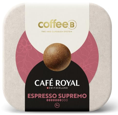 CoffeeB Café Royal Espresso Supremo – 9 Kaffeekugeln (Coffee Balls), 100 % Arabica