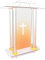 Afitdon Kirchen Kanzel, Transparenter Acryl Rednerpult mit Rädern & 15 Farbe Einstellbar LED-Licht, Acryl Groß Podium Ständer für Kirche, Konzert, Vortrag, Hochzeit, Klassenzimmer(40x17.7x 43)