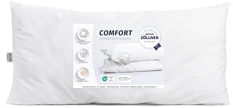 Julius Zöllner® Comfort Kissen 40x80 – Kinderkopfkissen für einen gesunden Schlaf – waschbar bei 60°C & Öko-Tex Standard 100 – Made in Germany, Weiß