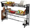 tinysiry 2 Tier Over The Sink Dish Drying Rack,Adjustable Kitchen Dish Draining Racks with Cutboard Stand & cleaver rack,Utensils Cutlery Drainer Large Capacity Sink Organize Stand for Kitchen Dual