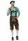 Beokeuioe Oktoberfest Kostüm für Herren Tiroler, Lederhose hemd Hut Set Bayrisch Oktoberfest Kostüm für Erwachsene Oktoberfest Outfit Verkleidung für Partys, Karneval Halloween