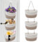 Hängeorganizer Organizer: Wand Organizer mit 3 Stufiger Hängekorb aus Baumwollseil Gewebt, Hängender Organizer Wand Hängetasche für Wohnzimmer, Bad, Schlafzimmer (Weiß+Grau)