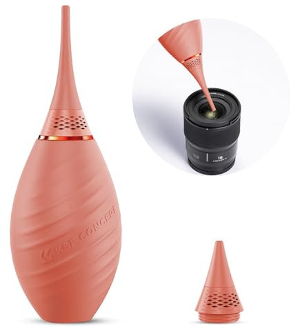 K&F Concept Blasebalg Kamera Power Blasebalg Reinigung Ausgestattet mit kurzen und Langen Ausläufen mit Weicher Silikonspitze von Objektiv, Kamera, Sensor, DSLR, Tastatur, Optik, Rosa