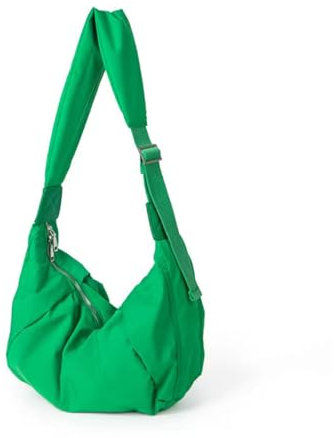 WLHHBO Borsa a tracolla in nylon casual a mezzaluna per le donne borsa hobo leggera borsa a tracolla grande borsa per ravioli, Verde, Taglia unica