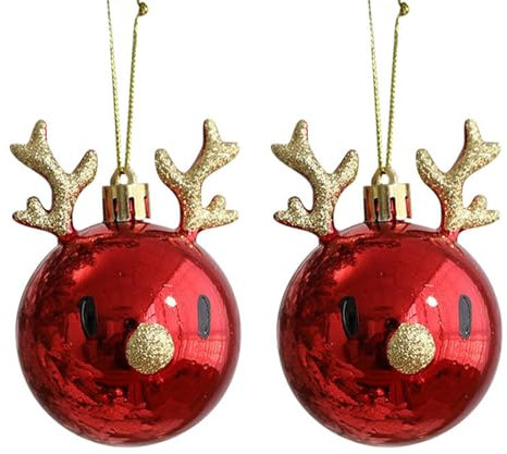 TianWlio Decorazioni per albero di Natale, decorazioni natalizie, decorazioni natalizie, decorazioni per scene, decorazioni per albero di Natale, decorazioni da soffitto (rosso unico)
