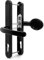 TSS UPVC Door Handles Set - Lever Moveable Pad - 70mm / 92mm PZ (Centres) - 215mm Screw to Screw - Backplate 247mm X 32mm - Replacement UPVC Door Handles - PVC Door Handle (Black)