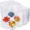 LATERN 25 Stück Bento-Snackbehälter, 16CM x 16CM 4 Fächern Bento-Lunchbox Stapelbare Lebensmittel Vorratsbehälter Auslaufsichere Essenszubereitung Portionskontrollbox für die Schule Arbeit Reisen
