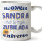 MUGFFINS Tazas Personalizadas para JUBILADA mujer - En Español - Mejor del universo - 11 oz / 330 ml - Regalo Personalizable original y divertido