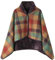 WINKEEY Damen Poncho, Winter Warm Umhang, Strick Cape Cardigan Für Frauen, Wrap Open Front Cape, Winter Warm Decke, Dicke Fleece Decke, Gelb Grün