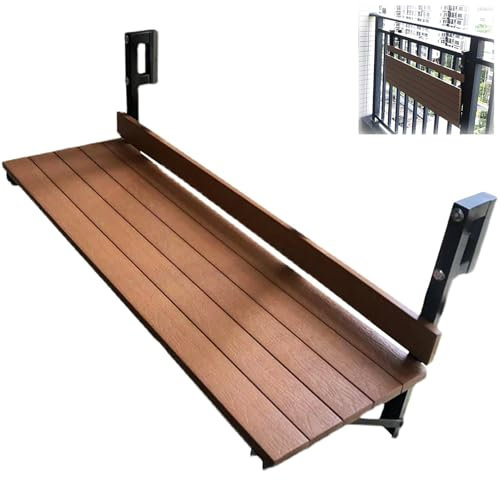 XRRJFYH Balkontisch Hängend Balkontisch Wetterfest Balkon Klapptisch Balkonhängetisch für Terrassengeländer, Patios, Gärten(80cm/31in)
