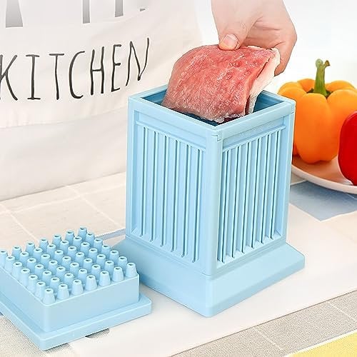 WMFASBAG 49 Holes Barbecue Stringer Box Portable BBQ Skewer Maker Tool Detachable Kebab Maker Tool Multifunction for Camping Barbecue