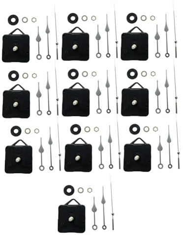 Rersduyt 10Pcs DIY Silent Movement Mechanism Spindle Hands Sets Wall Quartz DIY Clock Movement Mechanism Repair Part Clock Kit