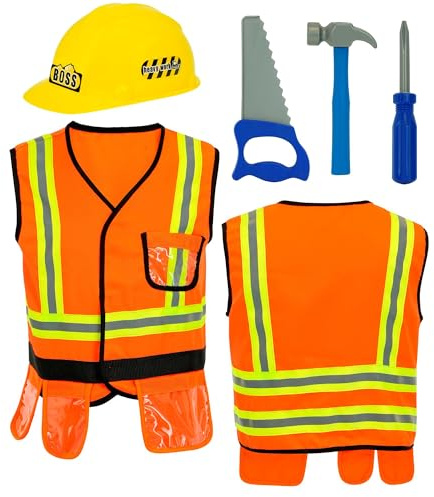 W WIDMANN MILANO Party Fashion - Kinderkostüm Set, Polizei, Swat, Bauarbeiter oder Feuerwehr, für Karneval, Mottopartys