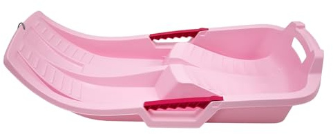 KHW Kinderbob Schlitten 79 cm | robuster Kunststoffrodel mit Brems- & Lenkfunktion | leicht & wendig | frostbeständig | inkl. Zugseil | Made in Germany | TÜV-geprüft