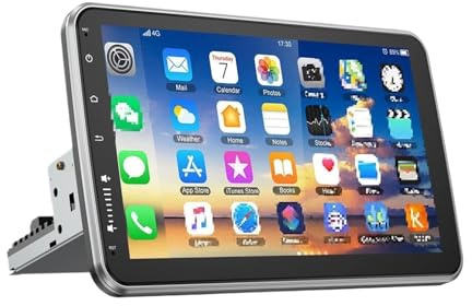Sat Nav Android 13 4+64G Wireless Carplay Auto Car Stereo Radio Single 1 DIN GPS Nav Bluetooth(10 in 4G 64G AHD)