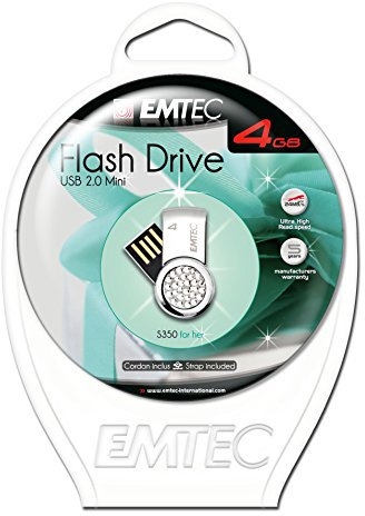 Emtec S350 For Her - Memoria USB 2.0, 4 GB, Plata