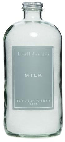 K. Hall Designs Milk Bath Salt Soak with Vitamin E for Women & Men