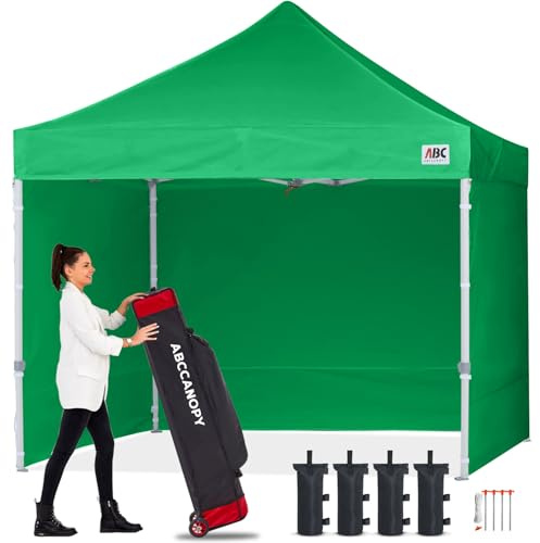 ABCCANOPY Pop-Up Pavillon Festival Sonnenschutz mit 4 Seitenteilen 2.5x2.5M Kommerzielle -Serien,Kelly grün