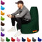 PATCH HOME Gamer Kissen & Lounge Sitzsack – befüllbar mit Reißverschluss, gefüllt mit Styropor, geeignet für In- & Outdoor. Perfekt als Gaming Sessel Sitzkissen(Dunkelgrün - Ø 80cm x Höhe 90cm)