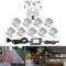 10er Set LED Bodeneinbauleuchten Aussen 0.6W Terrassen Einbaustrahler Ø30mm DC12V Boden Licht Warmes Weiß IP67 Wasserdicht Einbauleuchten Deckenstrahler für Küche Garten Treppen Bad Balkon