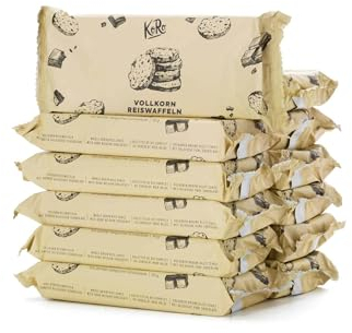 KoRo - Gaufres de riz complet au chocolat noir 12 x 90 g - gaufres croustillantes sans gluten à base de riz complet soufflé avec du chocolat noir belge.