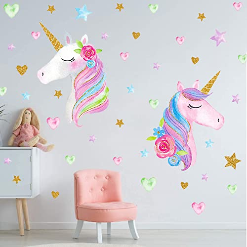 Wandaufkleber für Kinderzimmer, Dschungelbaum, Vinyl, für Kinderzimmer, Kinderzimmer Schönes Einhorn-1