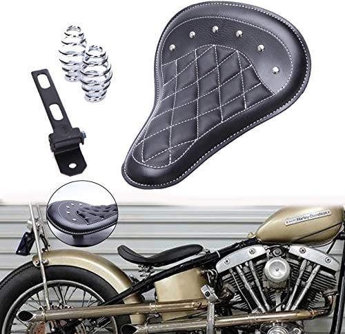 Bobber sitz Motorrad Leder Solo Sitz mit 3'' Feder Halterung Kit für Sportster Bobber Chopper XL883 1200 48 Forty Eight Softtail Dyna Street Glide.