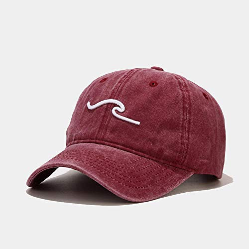 Herren Kappe Hut Einfache 3D-Stickerei Baseball Caps Männer Frauen Stree Trendy Cap Rot Gelb Snapback Hip Hop Papa Hut-Rot_Baseball_Cap_56-60Cm