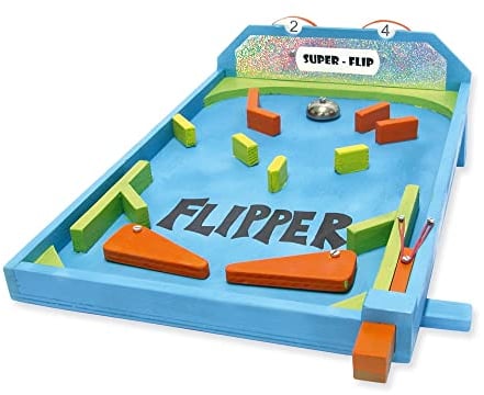 matches21 HOME & HOBBY Tisch Flipper DIY Holz Bastelset für Kinder ab 12 Jahren Flipperautomat Funktionsmodell