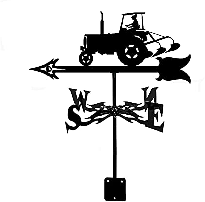 CNMJI Veleta De Tractor Acero Inoxidable Weathervane Veleta Herramienta De Medición Indicador De Dirección del Viento con Soporte De Montaje