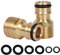 2 Pack Brass Garden Hose Tap Connector,1/2 inch Brass Male Threaded Tap Connector for Hose Pipe,Copper 1/2 BSP Hose Connector Male Watering Fittings for Threaded Faucet Adapter Quick Connector