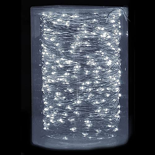 Luci Natale per Albero 500 Micro LED Cavo Rame Decorazioni Esterno Bianco Freddo 37 Metri modellabile Catena Luminosa addobbi casa Giardino terrazze Veranda