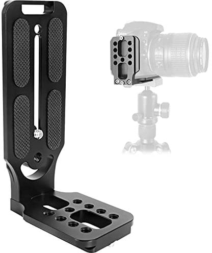 Sequpr Camera Quick Release Plate L Bracket for Arca Swiss Vertical Shooting Universal L Bracket for DJI Ronin SC Gimbal Stabilizer Tripod Head Nikon Canon Sony DSLR Camera