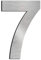 nanlyiau 5in/12.5cm Numero civico in acciaio inossidabile con retro adesivo, realizzato in solido acciaio inossidabile 304, aspetto in rilievo.altezza (5in number 7)