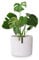 Fox&Fern Blumentopf L mit Linienstruktur - 27cm großer Übertopf inklusive Wasserabfluss für Pflanzen im Außen- & Innenbereich - passend für Fox&Fern Blumenständer L (30cm Durchmesser) - Farbe: Weiß