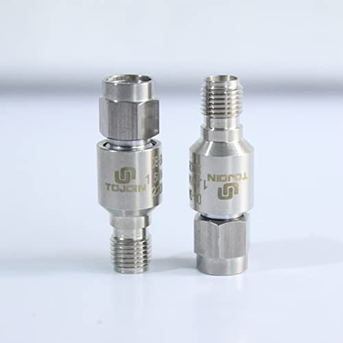 TOJOIN 2 Stück DC Block In-Line SMA Stecker auf Buchse RF-Koaxial-Dämpfungsglied 50–6000 MHz Stecker Blockiert Gleichspannung von Ihrem Radio oder RF-Testgerät