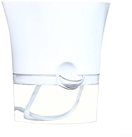 Oniissy Selbstbewässernde Pflanzgefäße, 20 cm Kunststoff-Blumentöpfe mit Baumwollseil und großem Wasserspeicher, für Zimmerpflanzen, Blumen, Kräuter – Weiß
