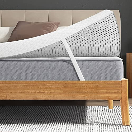Topper Viscoelástico 150x190 cm – Grosor 5 cm | Fabricado en España | Alivia la Presión | Reduce la Tensión Corporal | 100 % Viscoelástica | Funda Transpirable Desenfundable y Lavable | CertiPUR