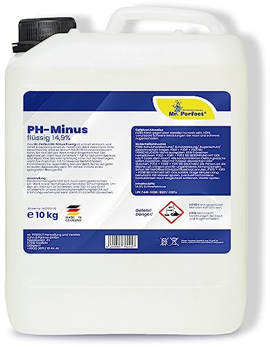 Mr. Perfect® - Professioneller pH Senker flüssig 10KG im Vorratskanister | Effektives Flüssiges pH Minus für Pools und Whirlpool | optimale pH Regulierung | Wasser Balance