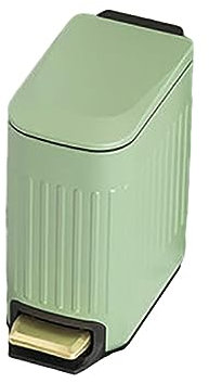 SUIOPPYUW Klassischer Mülleimer aus Edelstahl – 6 l Fassungsvermögen, Schlafzimmer oder Badezimmer, Küche, luxuriöser Toilettendeckel, Schlichter, ordentlicher Look, Retro Grün