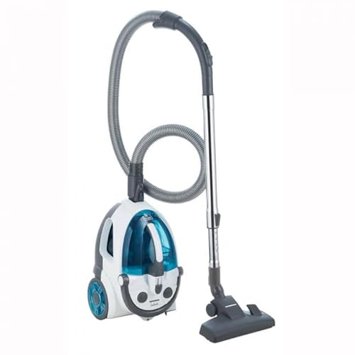 HEINNER Aspirapolvere senza sacco Seashade HVC-V800WBL, 800 W, 2 l, sistema Cyclonic Power, filtro HEPA 11, tubo in metallo, bianco/blu