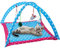 Tofern Katzenspielmatte Mit Spielzeug - Interaktive Faltbare Hängematte Und Bett - Waschbares Sofa für Kleine Tiere, Zebra (61x61x34cm)