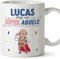 MUGFFINS Tazas Personalizadas para ABUELO - En Español - ¡Eres Súper! - 11 oz / 330 ml - Regalo personalizable original y divertido