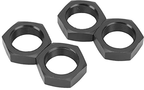 Oumefar 4 Piezas de Tuerca Hexagonal de Rueda de 24 Mm, Aleación de Aluminio, Tuerca Hexagonal de Alta Resistencia de 24 Mm para ARRMA 1/5 Outcast Kraton 8s RC Accesorios (Negro)