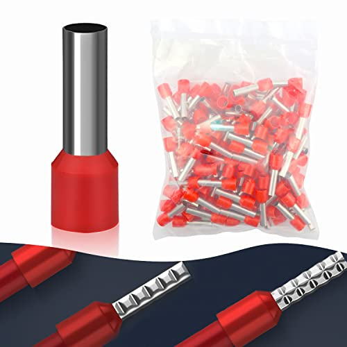 Embout de Cablage 10mm2 12mm 300 Pièces Embouts à Sertir Isolées pour Sertir l'extrémité des Câbles