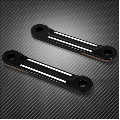 DEHIWI Heckleuchte Front Flush Gabel Blinker Licht Halterungen Lampe Für Harley Touring Electra Street Glide Road King 1998-2021 (Farbe : Schwarz)