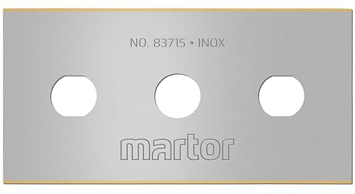 MARTOR 500x Industrial Blade TiN, Stainless, 4-Way, Replacement Blades | Food-safe oil, stainless steel, for SECUMAX MOBILEX & SNITTY, food & industry, No. 83715.35