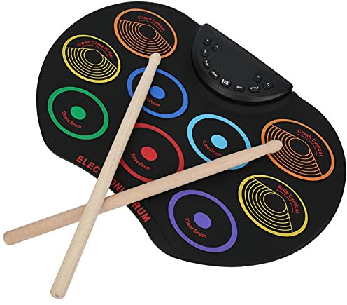 Elektronisches Drum-Pad, Tragbares Percussion-Pad-Soundmodul, Musikinstrument, Trommel, Erwachsene, Anfänger, Percussion-Instrument (7 Farben)