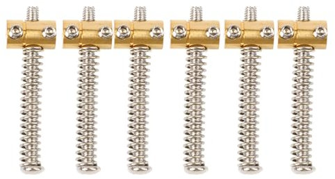 Selles en Laiton, 6 Pièces Selles de Chevalet de Guitare Vintage, Ensemble de Selles en Laiton Compensées pour Guitare électrique Telecaster à Cordier TL, Installation Facile