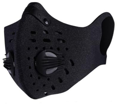 BEAHING Schwarze Staubmaske, wiederverwendbare aktivierte Kohlenstoffstaubmaske Anti -Pollenallergene Gesichtsmaske für den Lauf von Radfahren im Freien im Freien